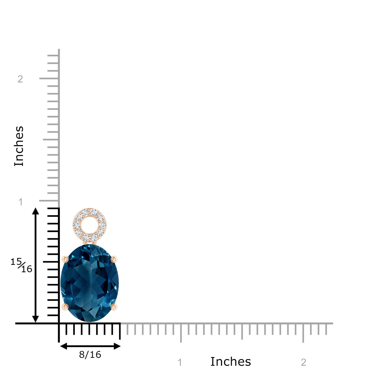 AAAA - London Blue Topaz / 12.64 CT / 14 KT Rose Gold