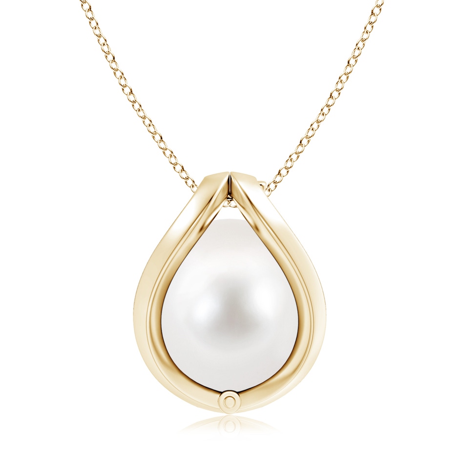 10mm AAA Freshwater Pearl Cage Pendant in 9K Yellow Gold product image