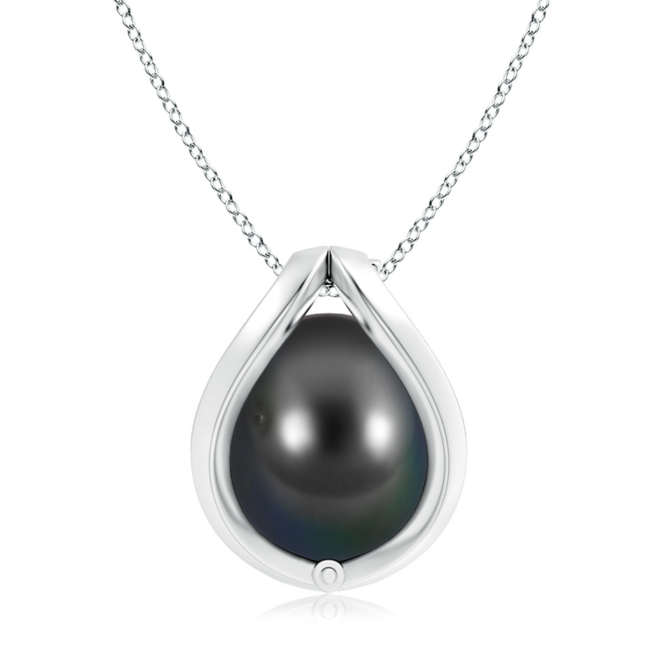 10mm AA Tahitian Pearl Cage Pendant in 9K White Gold product image