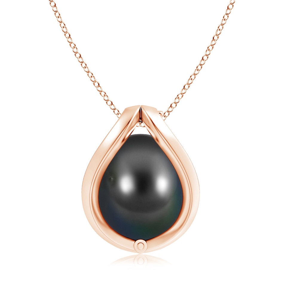 10mm AA Tahitian Pearl Cage Pendant in Rose Gold product image