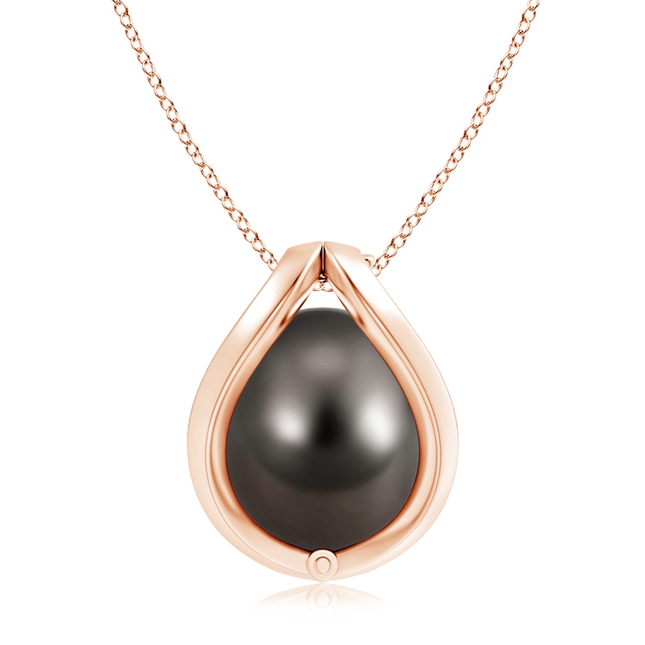 10mm AAA Tahitian Pearl Cage Pendant in Rose Gold product image