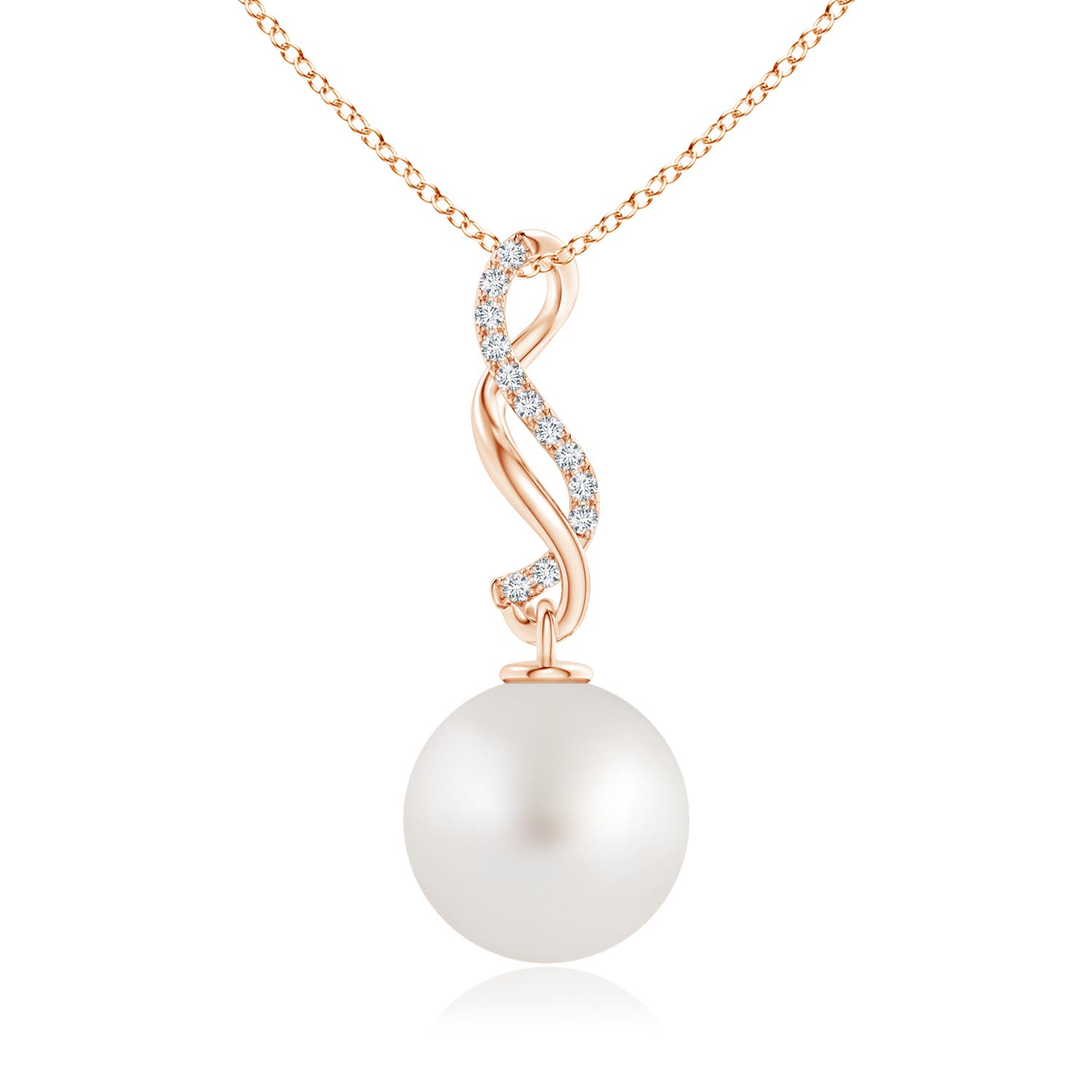 AA - South Sea Cultured Pearl / 7.26 CT / 14 KT Rose Gold