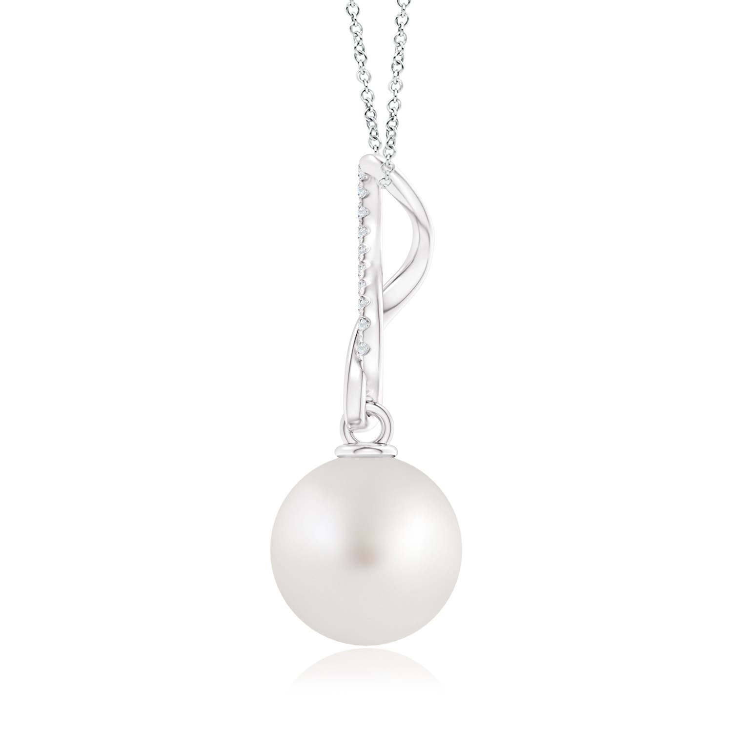 AA - South Sea Cultured Pearl / 7.26 CT / 14 KT White Gold