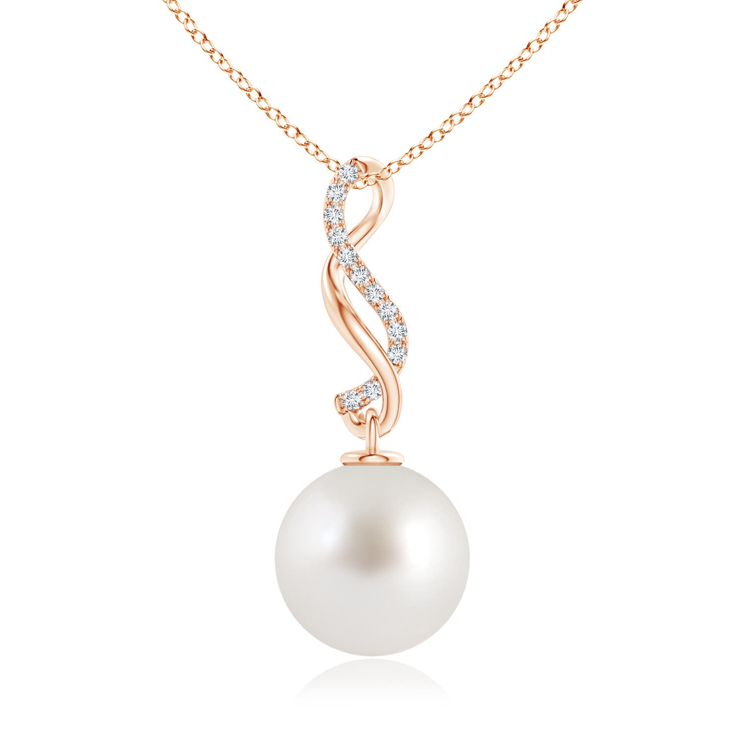 AAA - South Sea Cultured Pearl / 7.26 CT / 14 KT Rose Gold