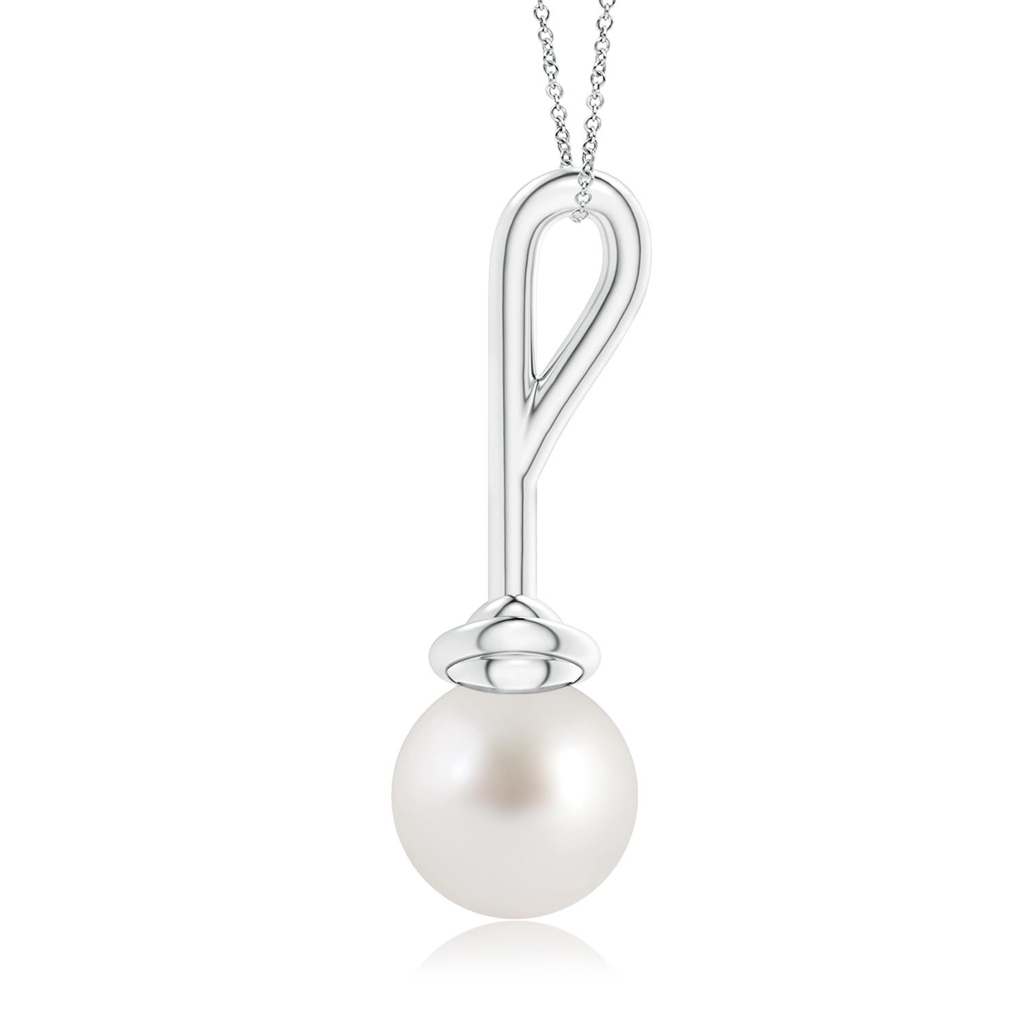 AAA - South Sea Cultured Pearl / 7.2 CT / 14 KT White Gold