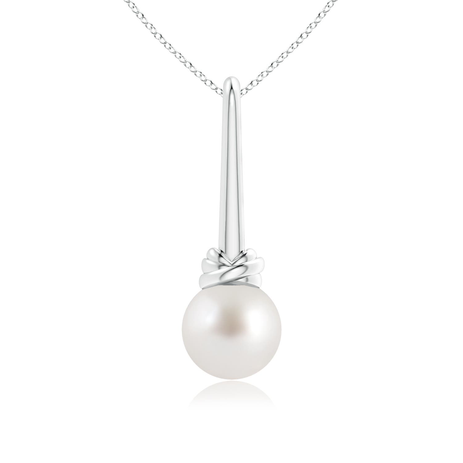 AAA - South Sea Cultured Pearl / 5.25 CT / 14 KT White Gold