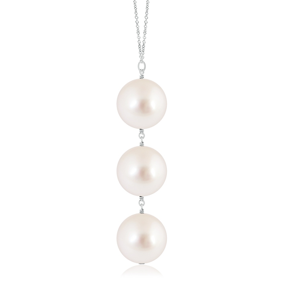 9mm AAAA South Sea Pearl Triple Drop Pendant in White Gold product image