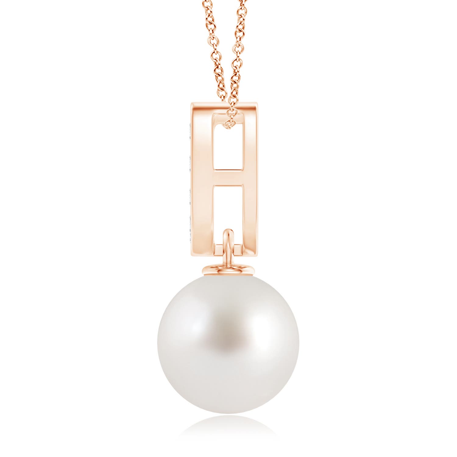 AAA - South Sea Cultured Pearl / 3.89 CT / 14 KT Rose Gold