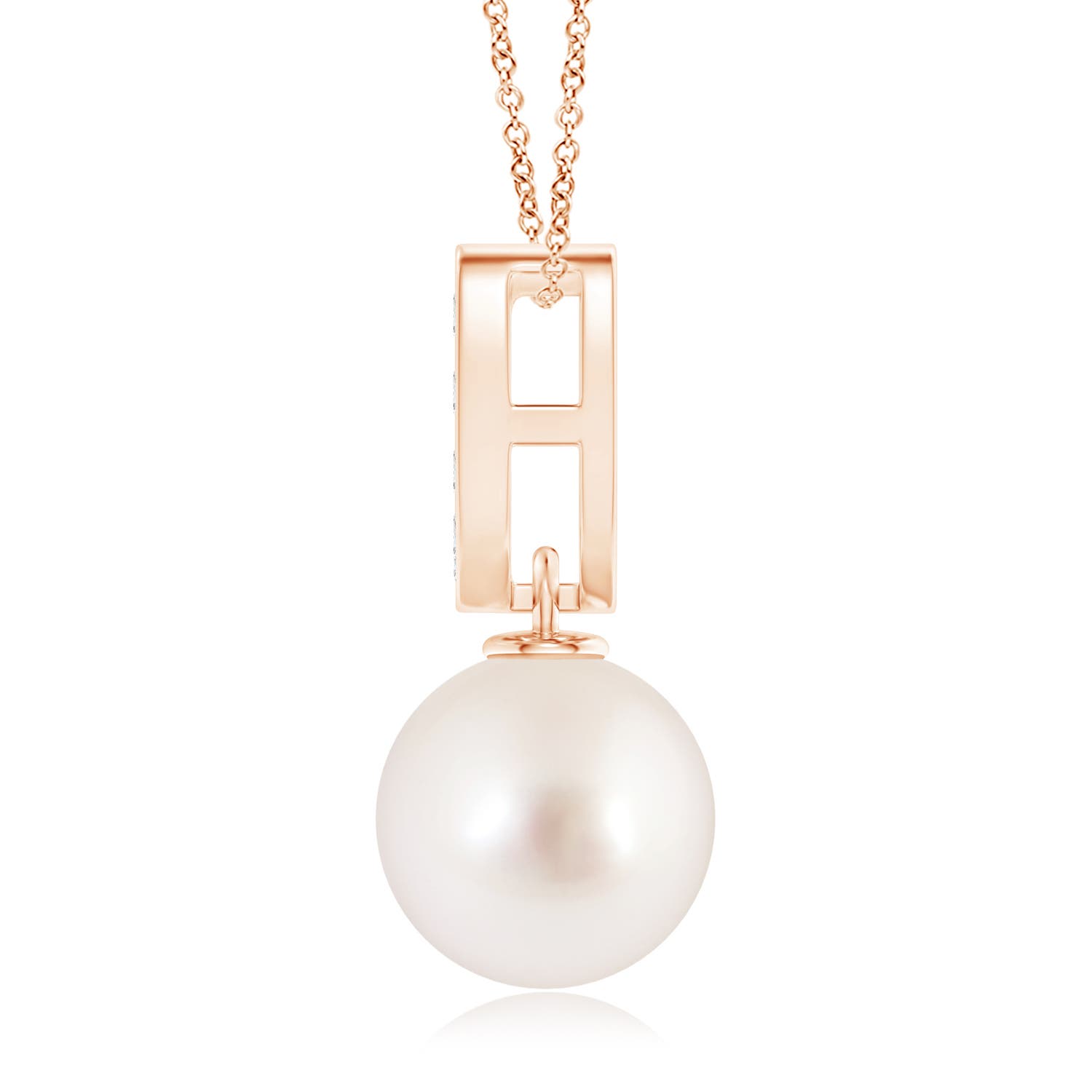 AAAA - South Sea Cultured Pearl / 3.89 CT / 14 KT Rose Gold