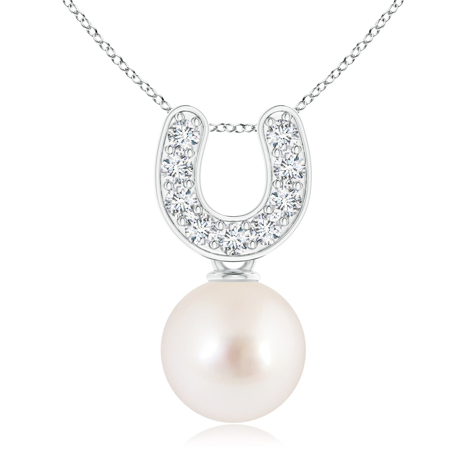 AAAA - South Sea Cultured Pearl / 3.89 CT / 14 KT White Gold