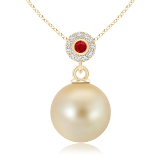 Round AAA Golden South Sea Cultured Pearl