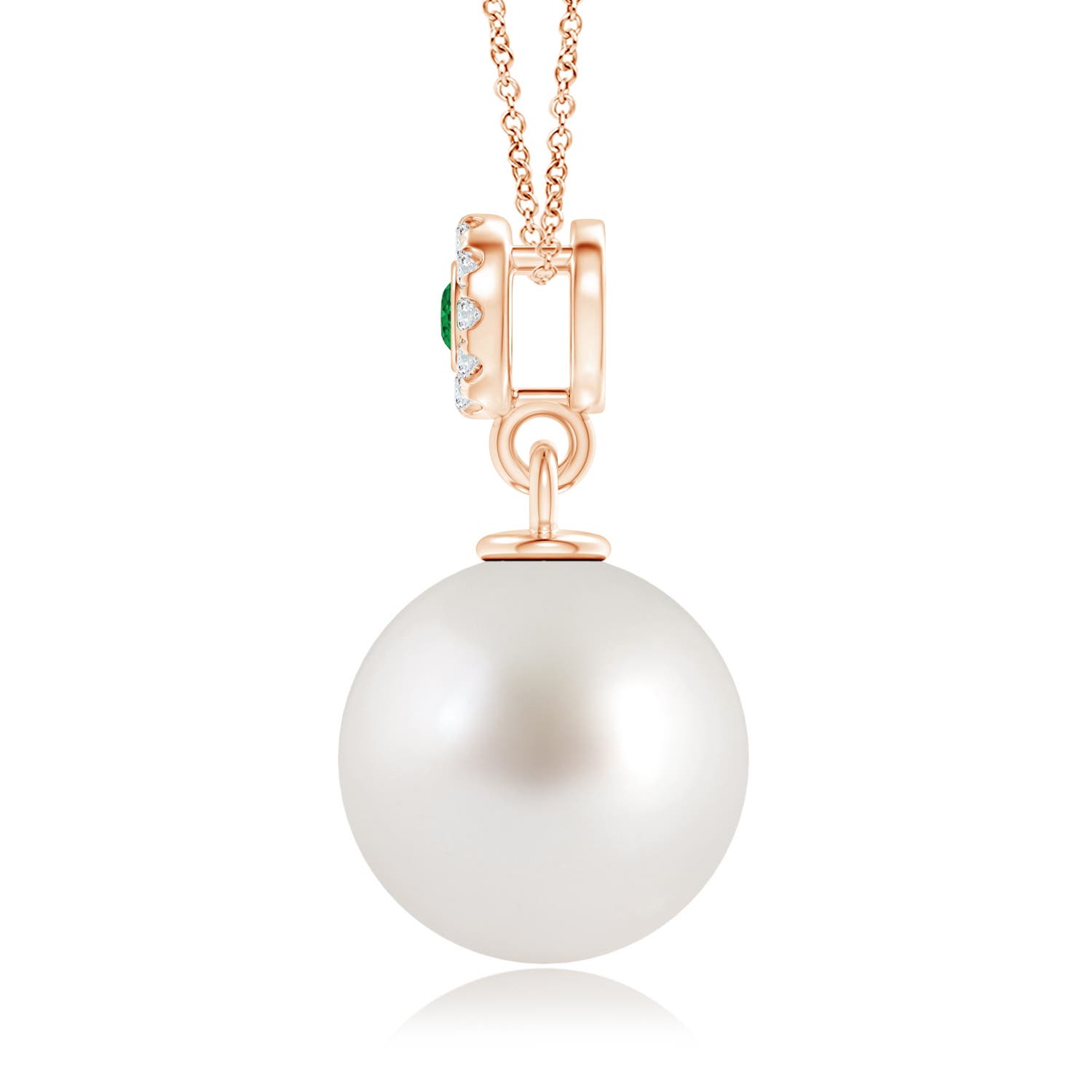AAA - South Sea Cultured Pearl / 7.3 CT / 14 KT Rose Gold