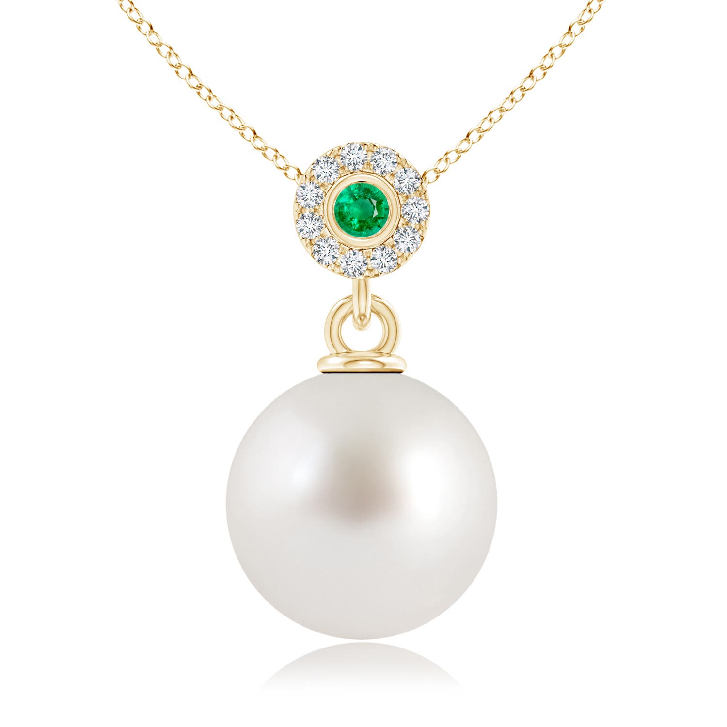 AAA - South Sea Cultured Pearl / 7.3 CT / 14 KT Yellow Gold