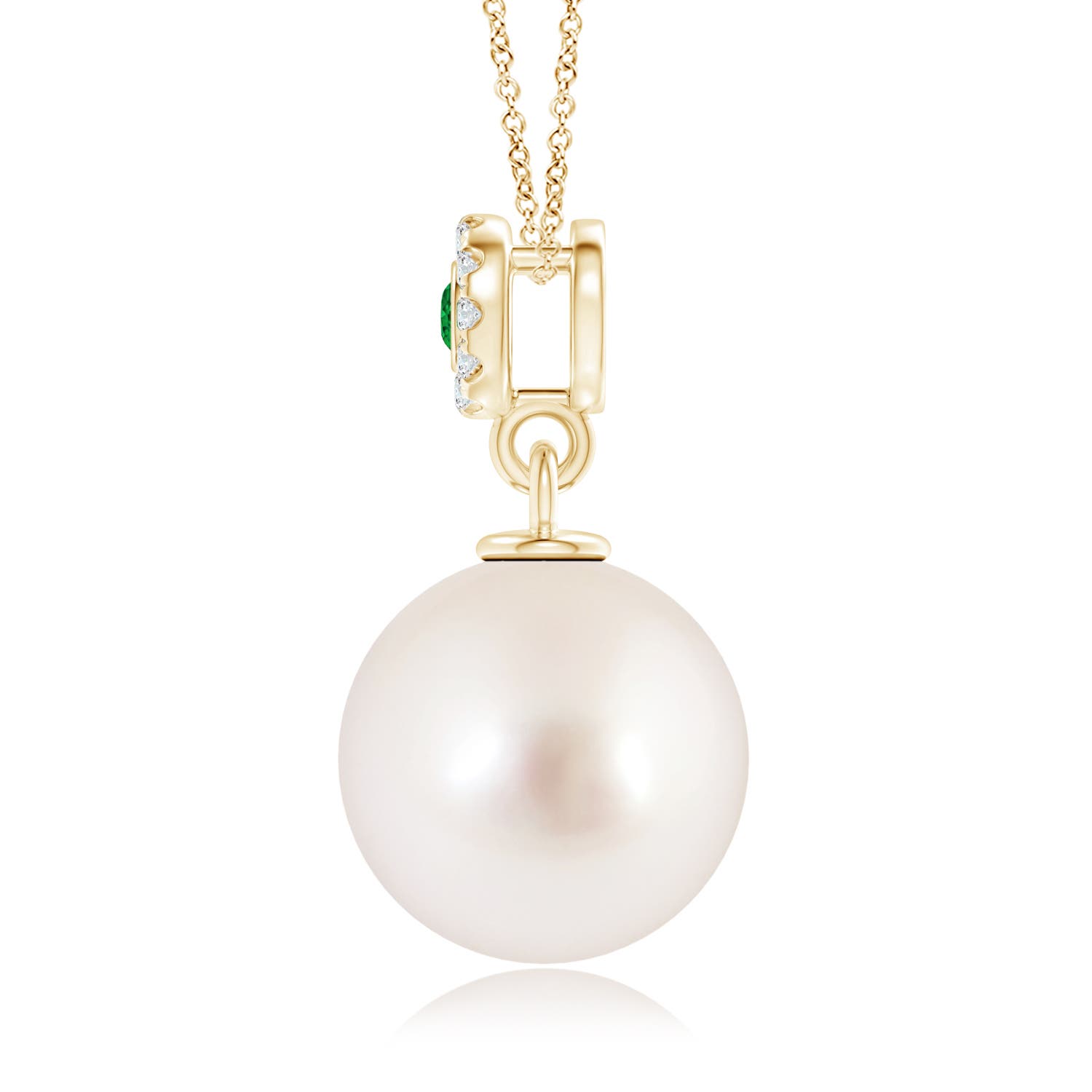 AAAA - South Sea Cultured Pearl / 7.3 CT / 14 KT Yellow Gold
