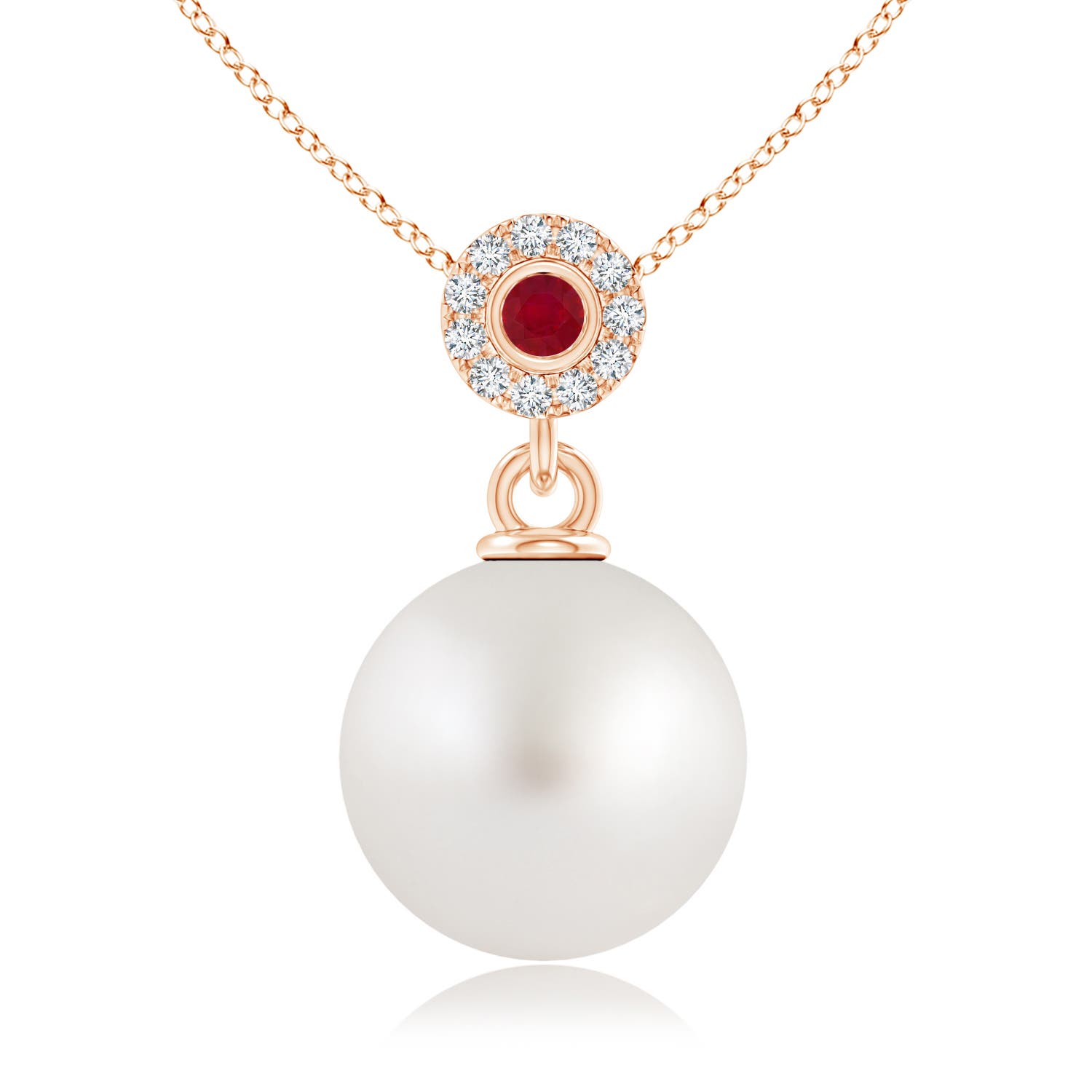 AA - South Sea Cultured Pearl / 7.31 CT / 14 KT Rose Gold