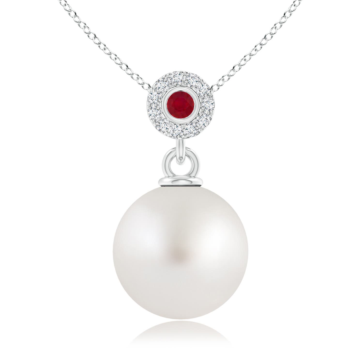 AA - South Sea Cultured Pearl / 7.31 CT / 14 KT White Gold