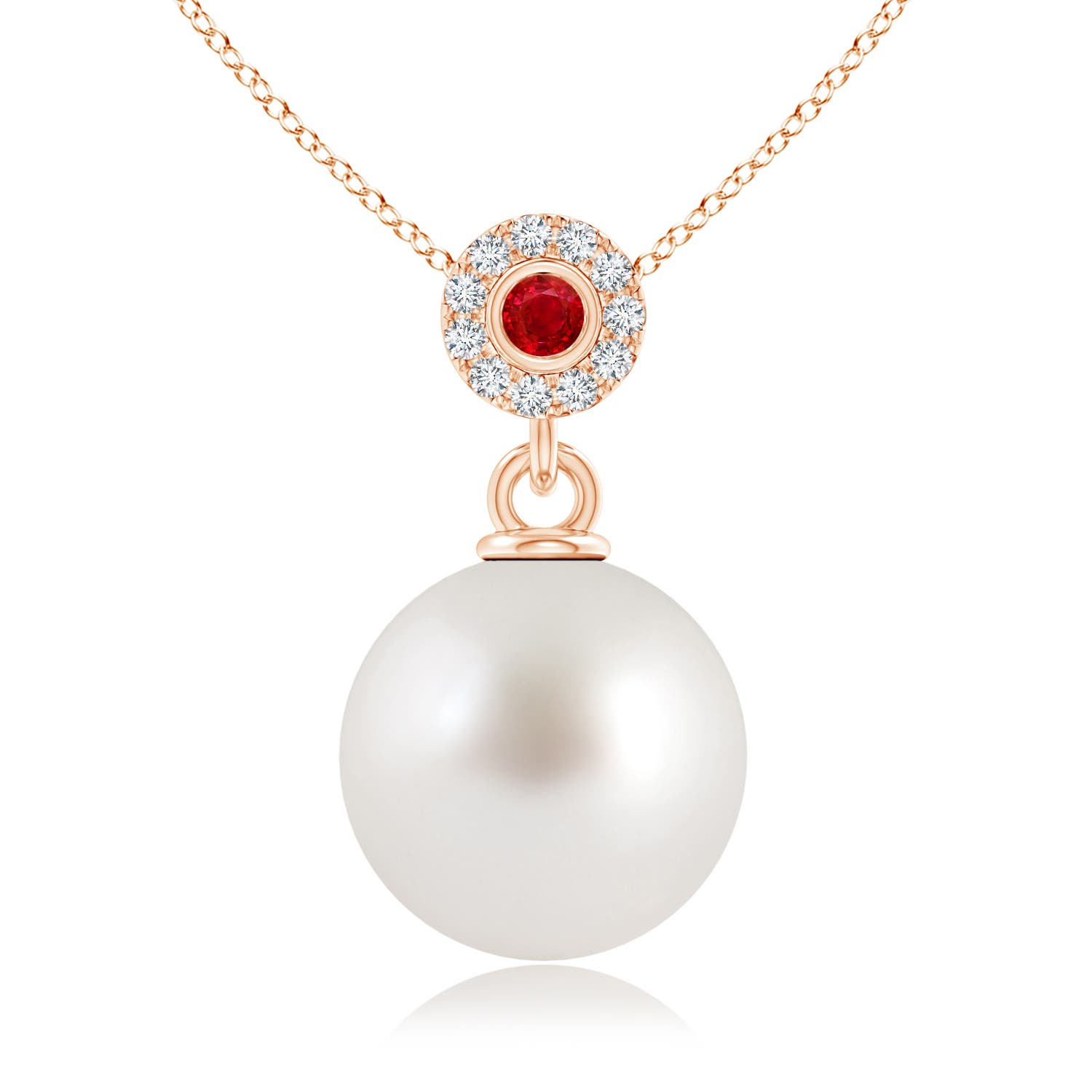 AAA - South Sea Cultured Pearl / 7.31 CT / 14 KT Rose Gold