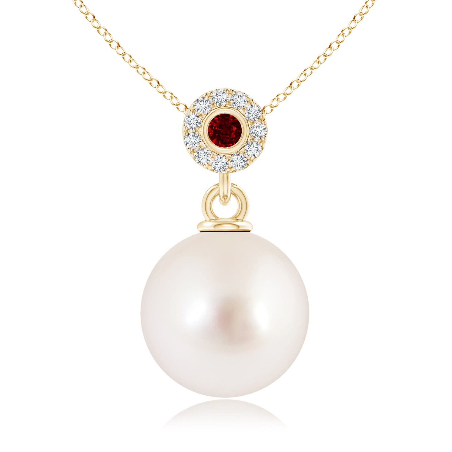 AAAA - South Sea Cultured Pearl / 7.31 CT / 14 KT Yellow Gold