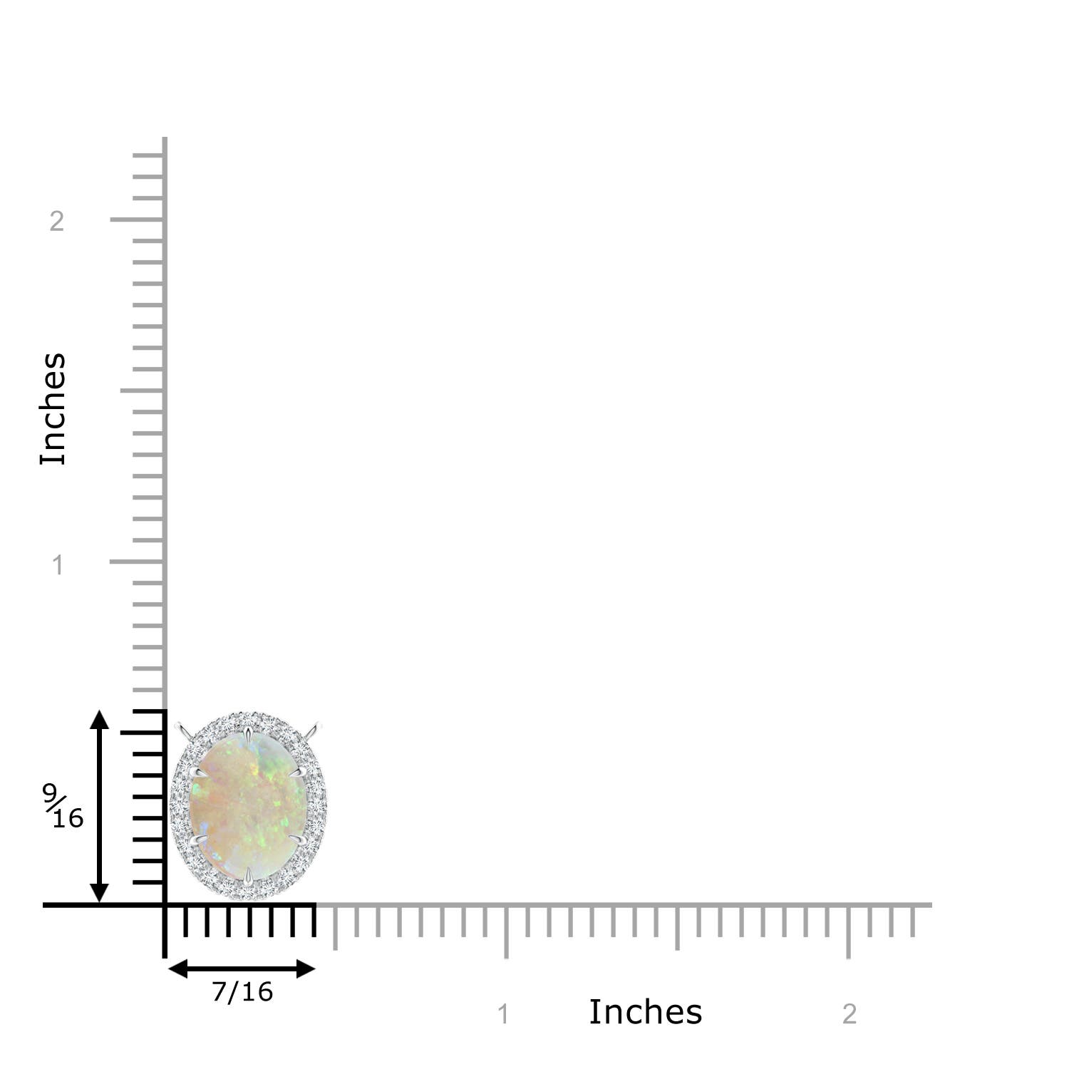 AAA - Opal / 1.64 CT / 14 KT White Gold