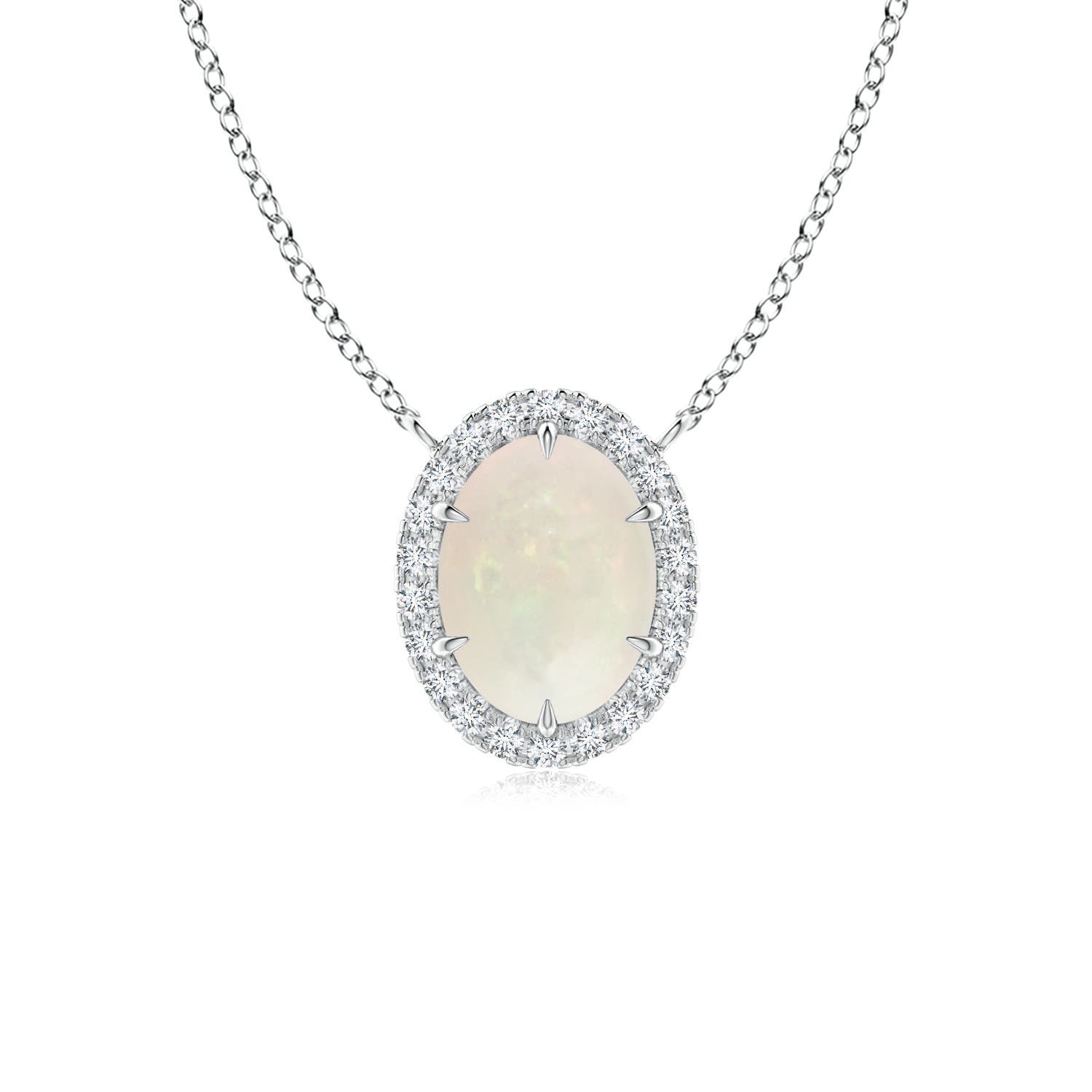 A - Opal / 0.91 CT / 14 KT White Gold