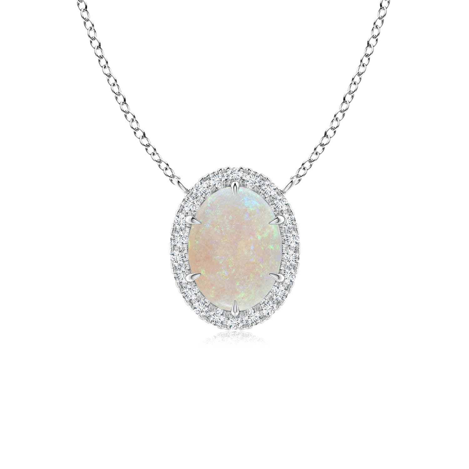 AA - Opal / 0.91 CT / 14 KT White Gold