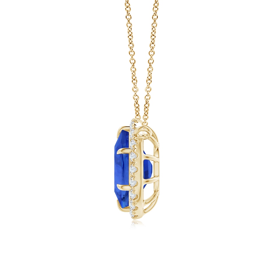 10.04x7.99x5.05mm AAAA GIA Certified Oval Blue Sapphire Ellipse Halo Pendant in 18K Yellow Gold side 199