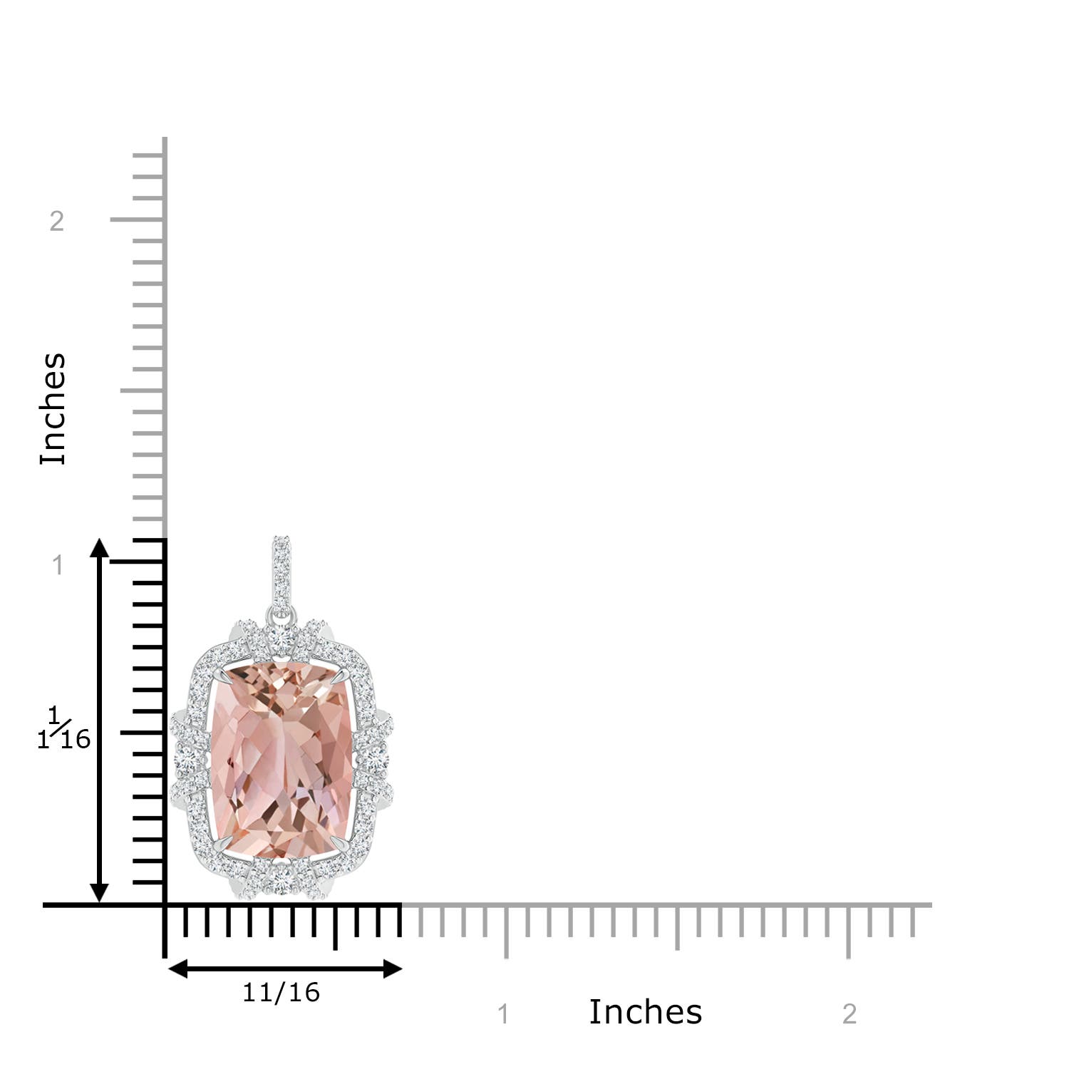 AAAA - Morganite / 6.33 CT / 14 KT White Gold