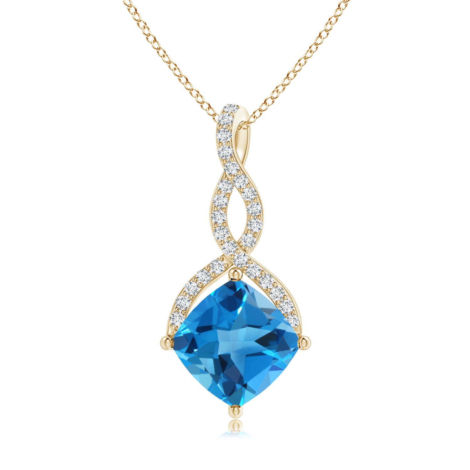 AAAA - Swiss Blue Topaz / 13.41 CT / 14 KT Yellow Gold