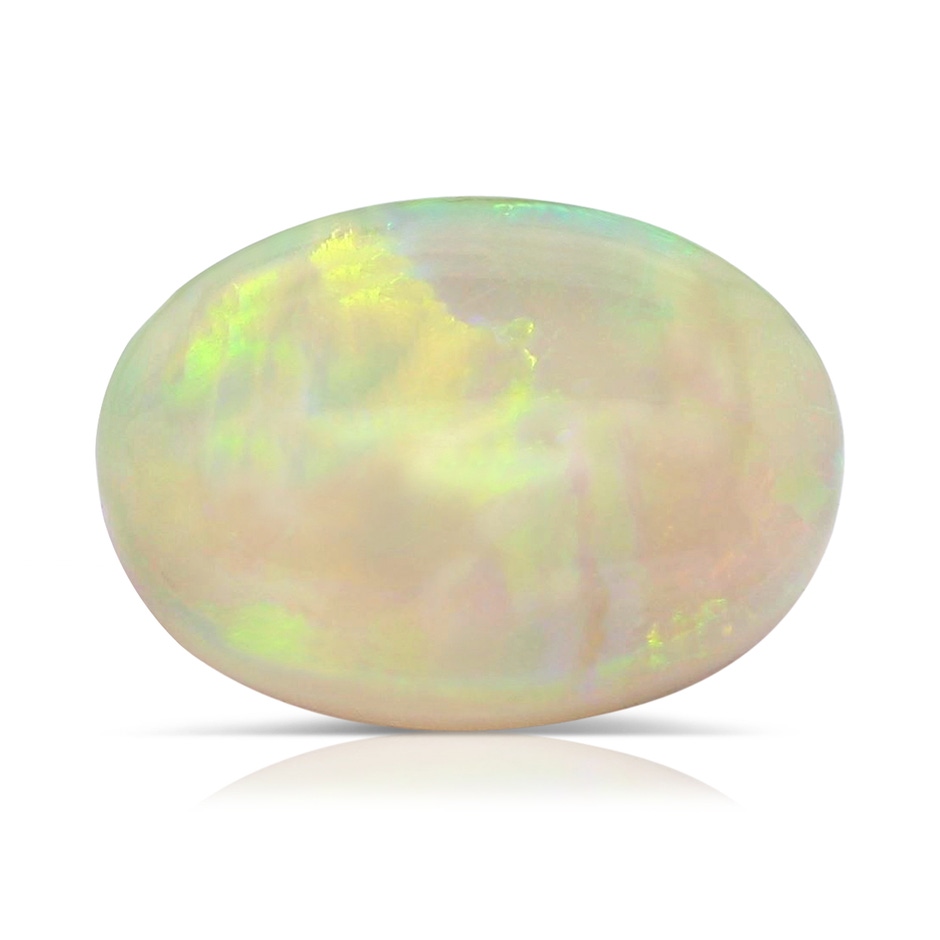 14.35x10.26x3.88mm AAA GIA Certified Oval Opal Wishbone Pendant in Rose Gold side 699