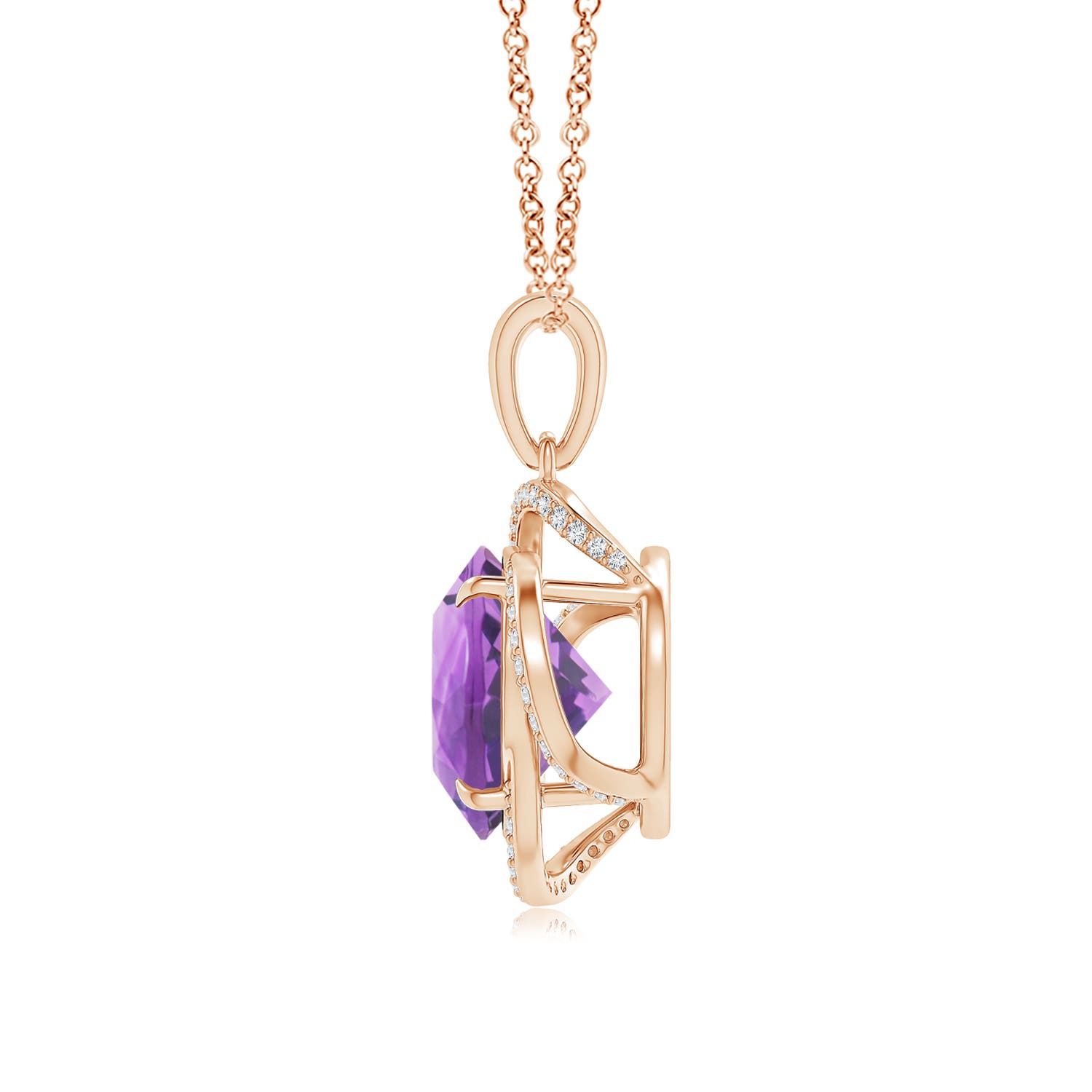 A - Amethyst / 5.73 CT / 14 KT Rose Gold