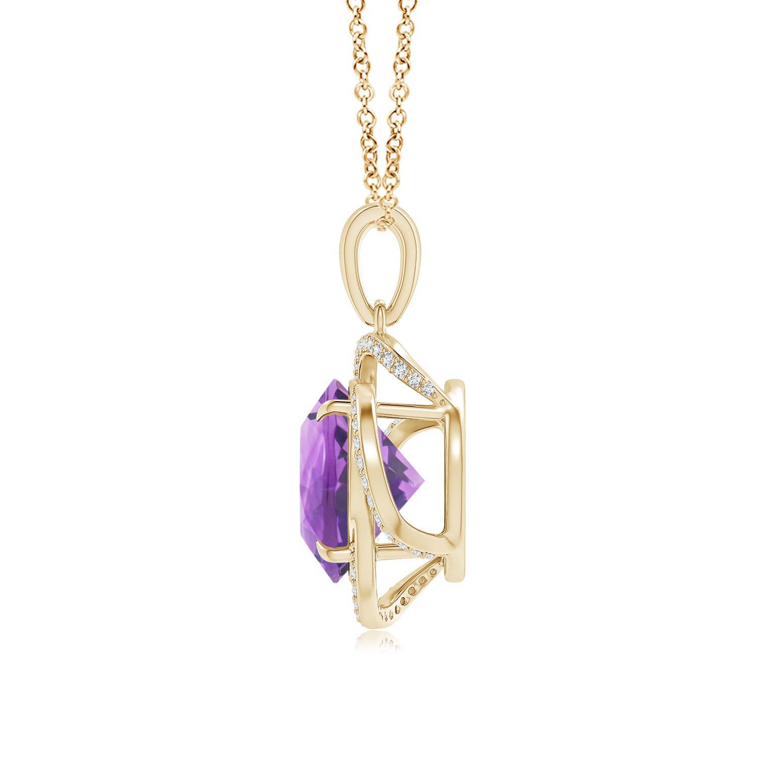 A - Amethyst / 5.73 CT / 14 KT Yellow Gold