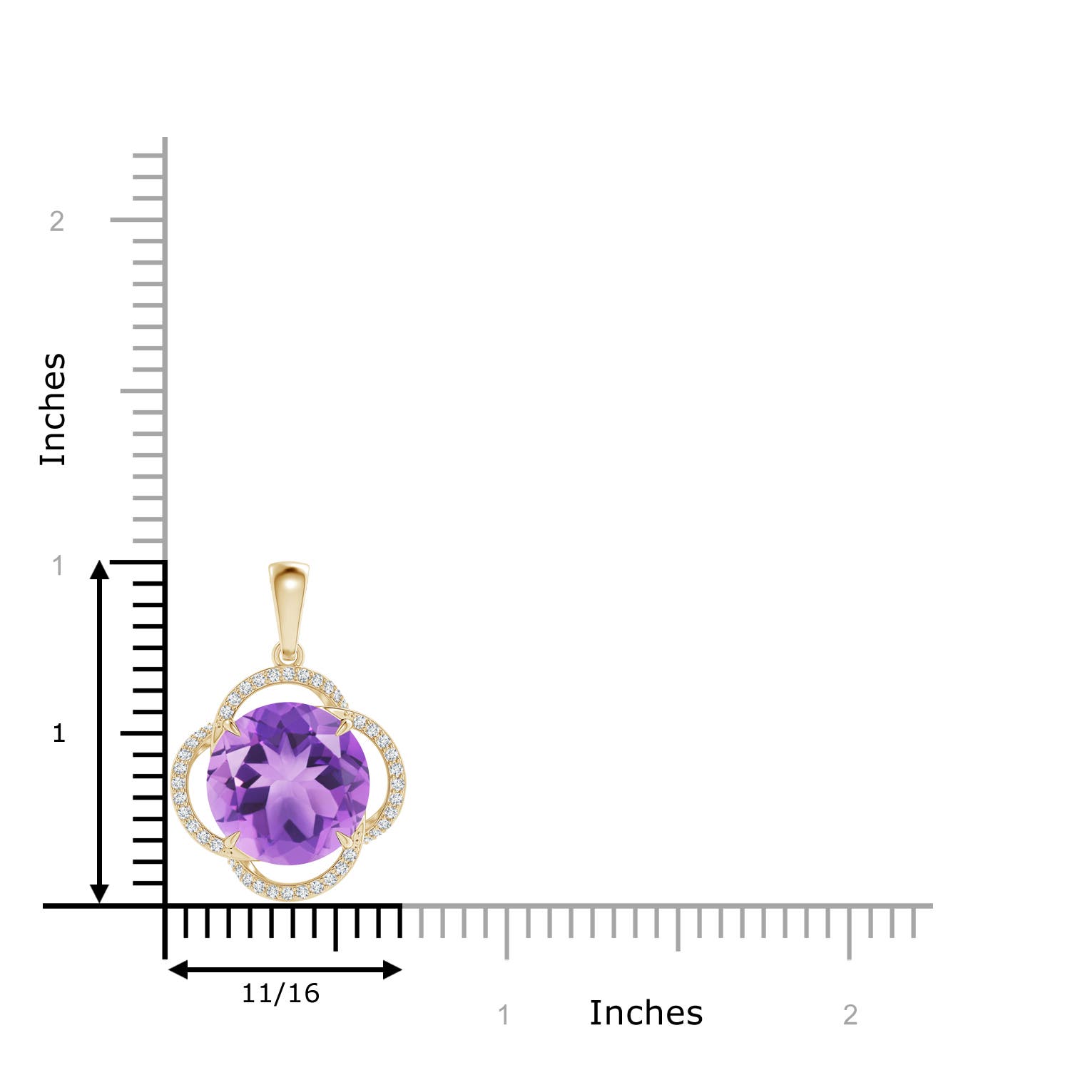 A - Amethyst / 5.73 CT / 14 KT Yellow Gold