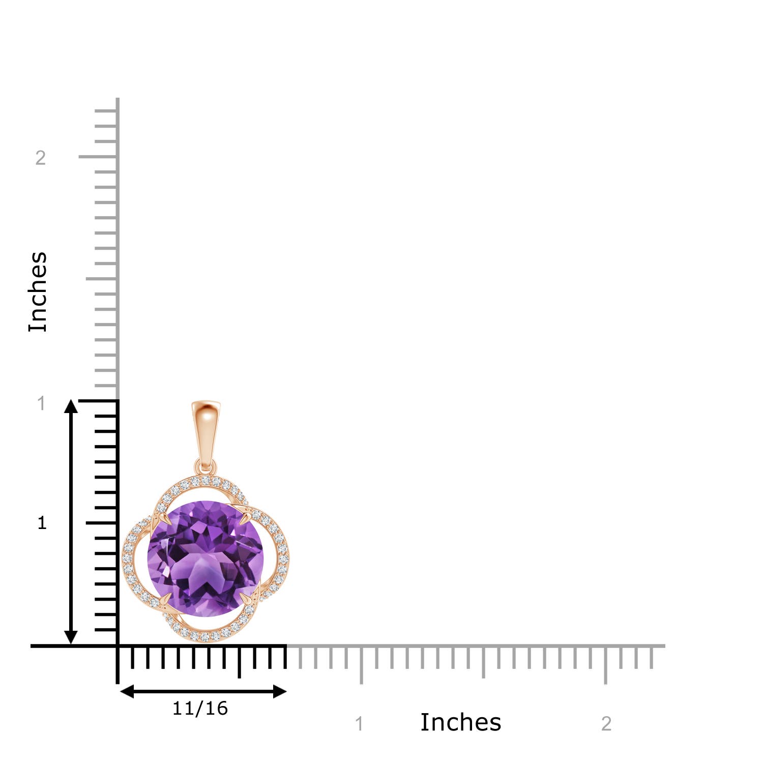 AA - Amethyst / 5.73 CT / 14 KT Rose Gold