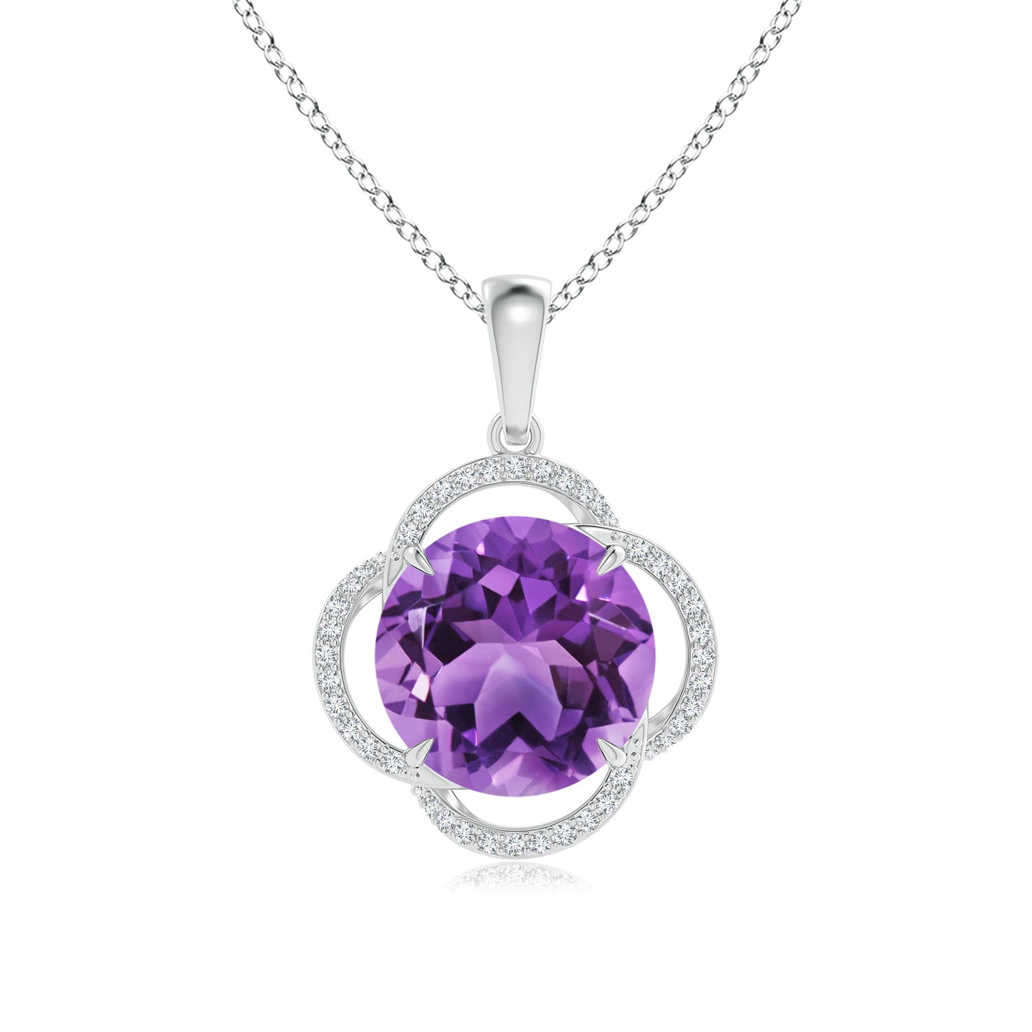 AA - Amethyst / 5.73 CT / 14 KT White Gold