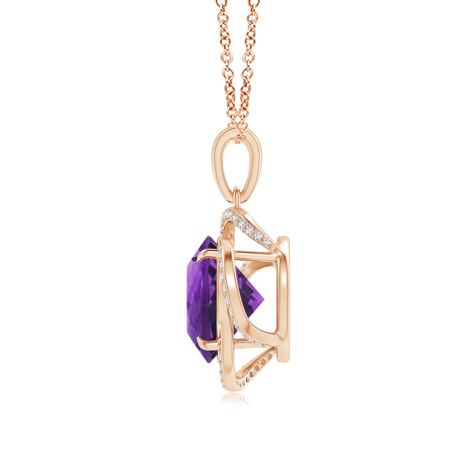 AAAA - Amethyst / 5.73 CT / 14 KT Rose Gold