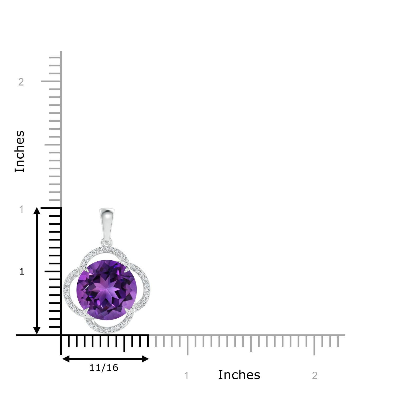 AAAA - Amethyst / 5.73 CT / 14 KT White Gold