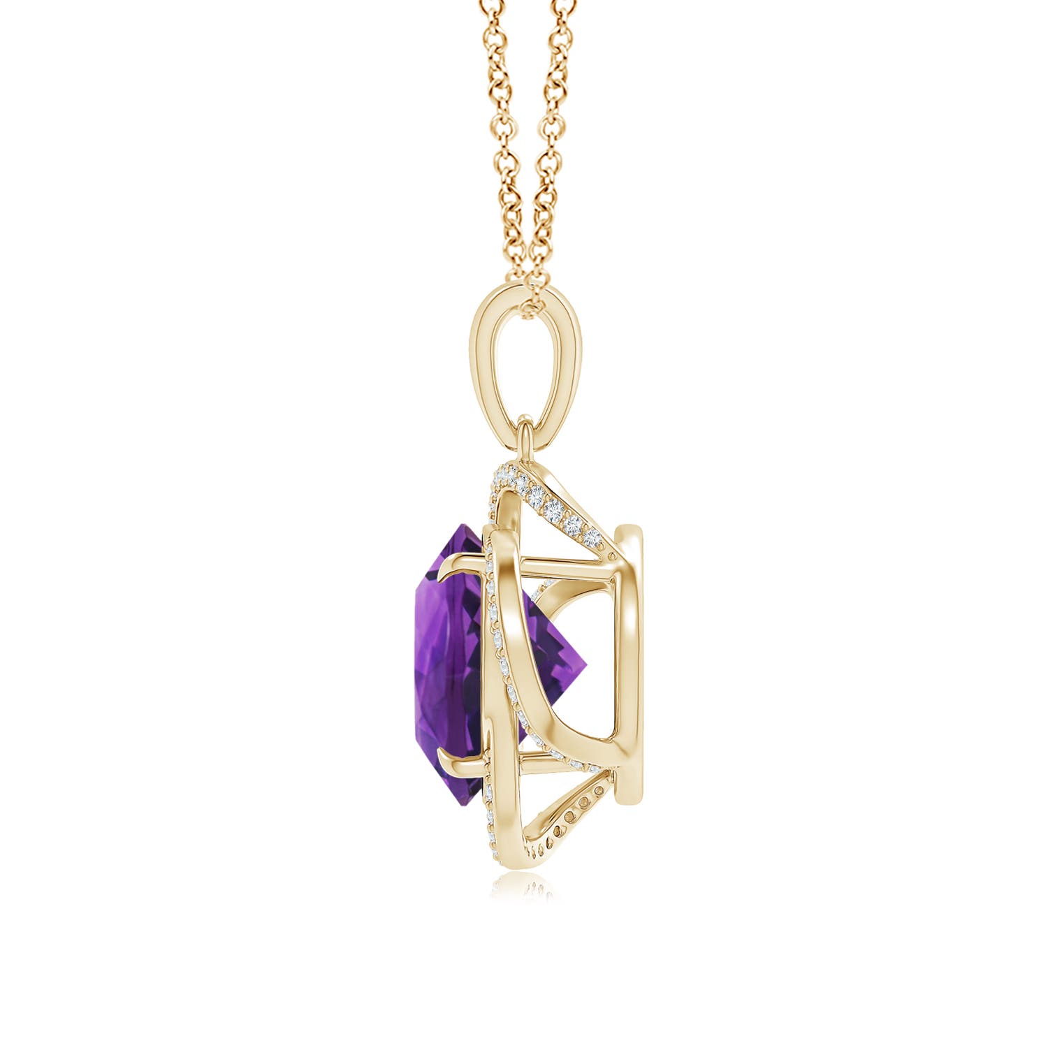 AAAA - Amethyst / 5.73 CT / 14 KT Yellow Gold