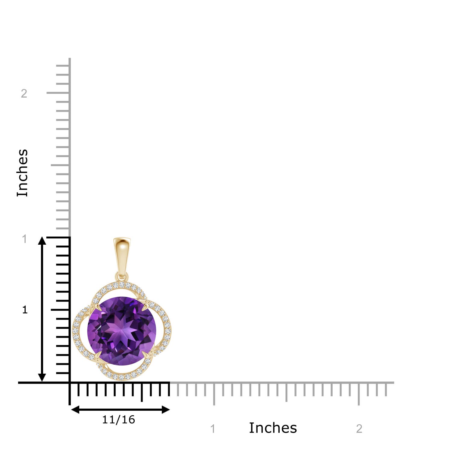 AAAA - Amethyst / 5.73 CT / 14 KT Yellow Gold