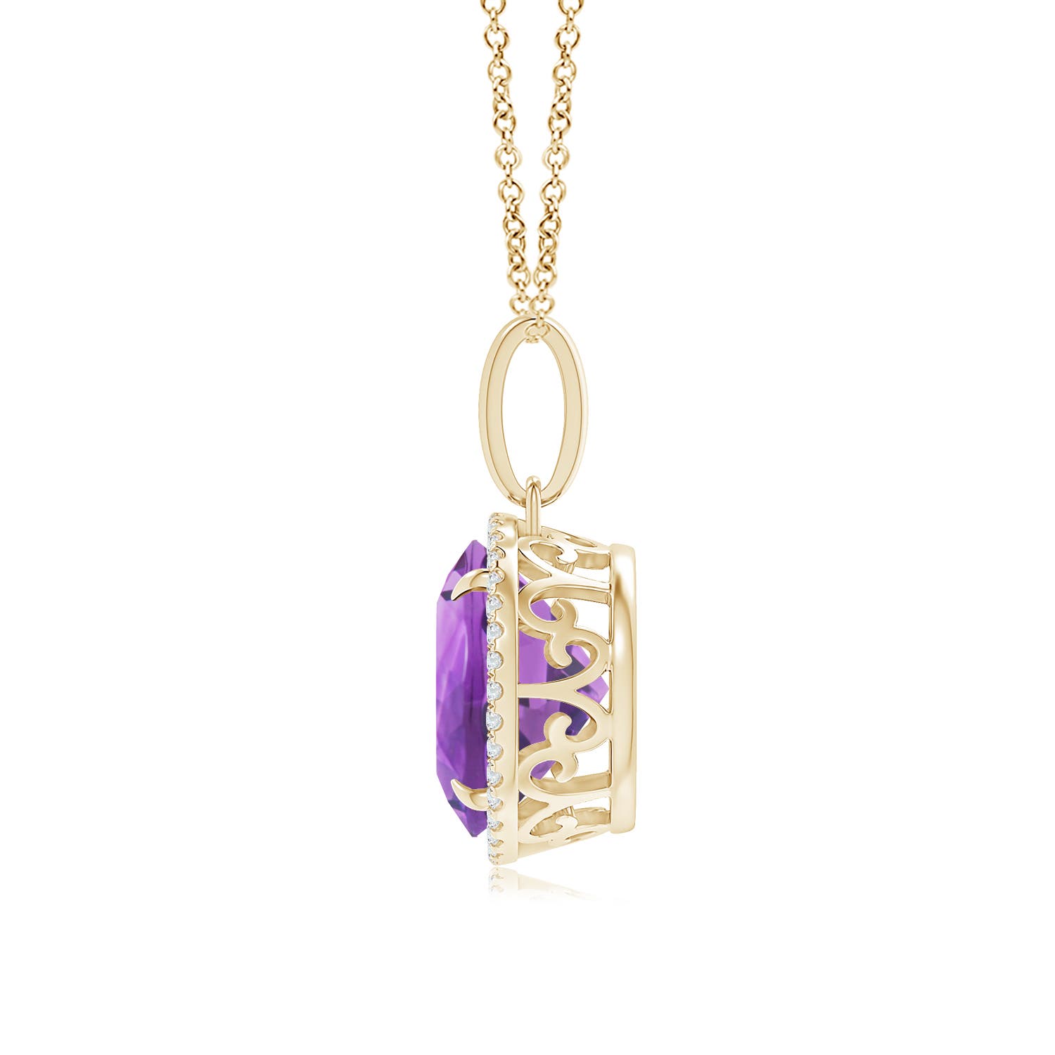 AA - Amethyst / 5.68 CT / 14 KT Yellow Gold