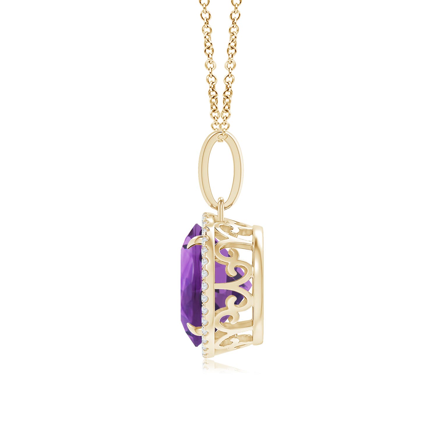 AAA - Amethyst / 5.68 CT / 14 KT Yellow Gold