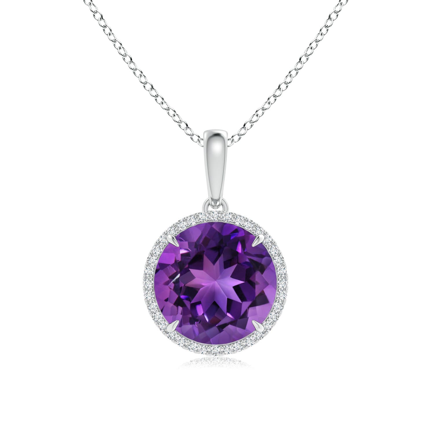 AAAA - Amethyst / 5.68 CT / 14 KT White Gold