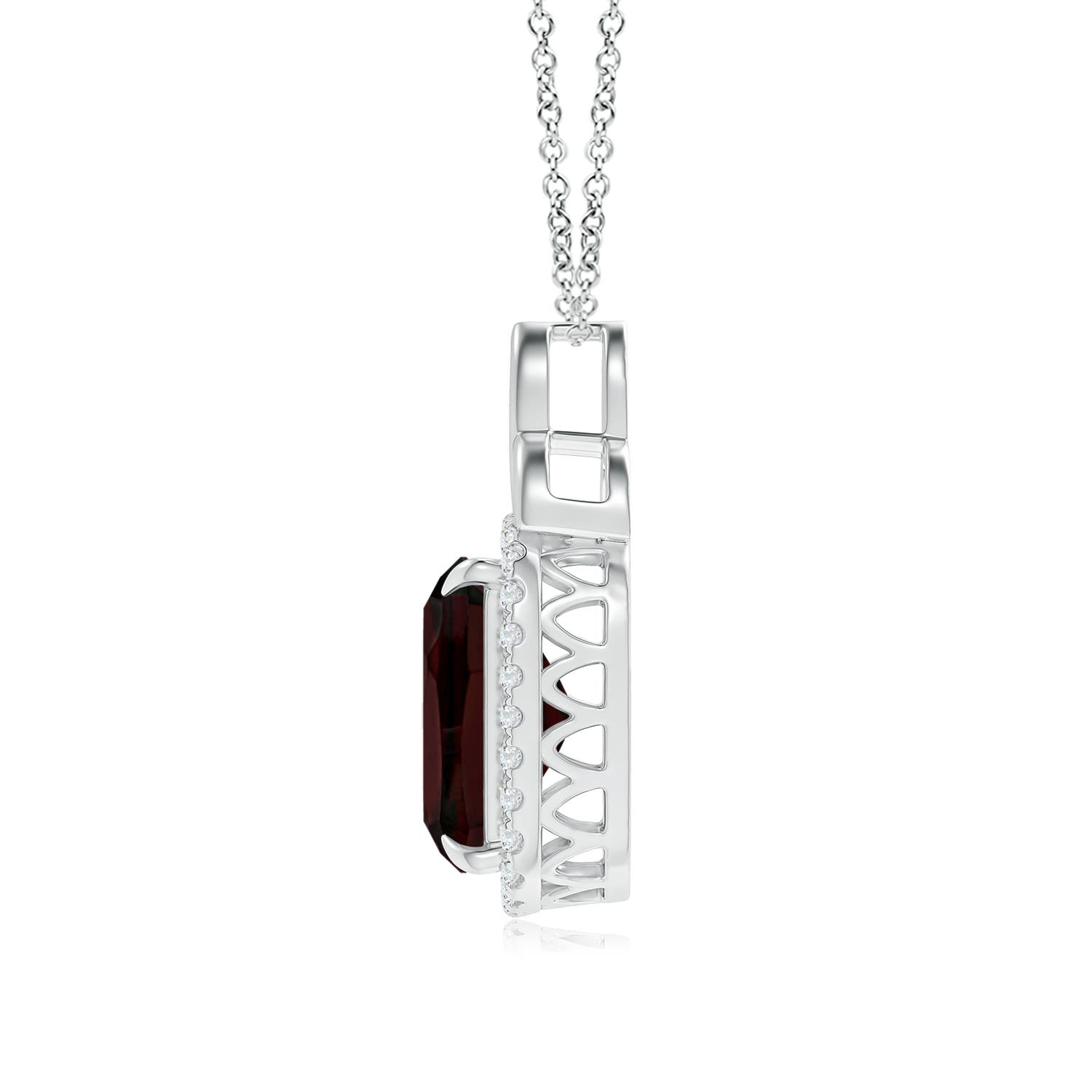 A - Garnet / 5.65 CT / 14 KT White Gold