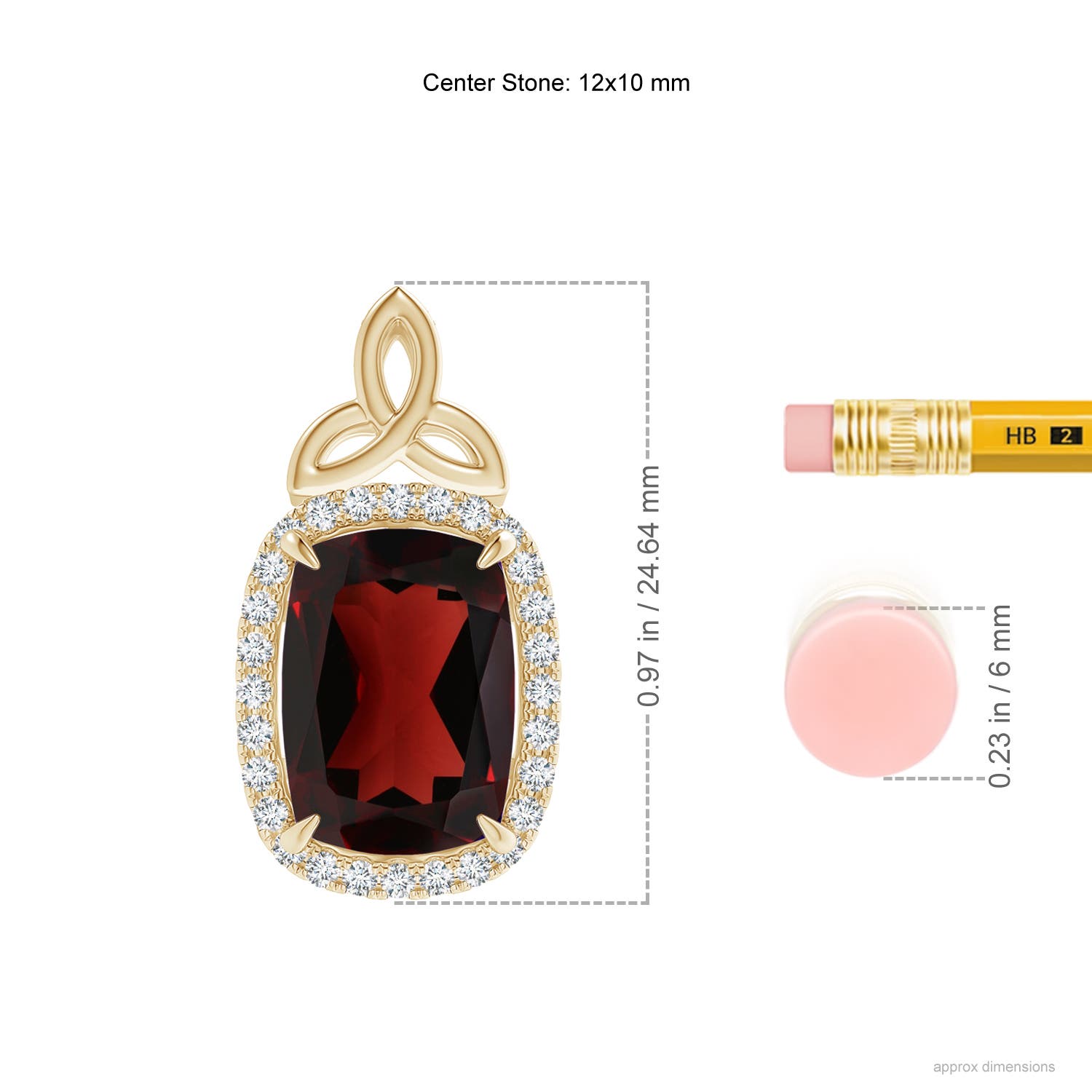 AA - Garnet / 5.65 CT / 14 KT Yellow Gold