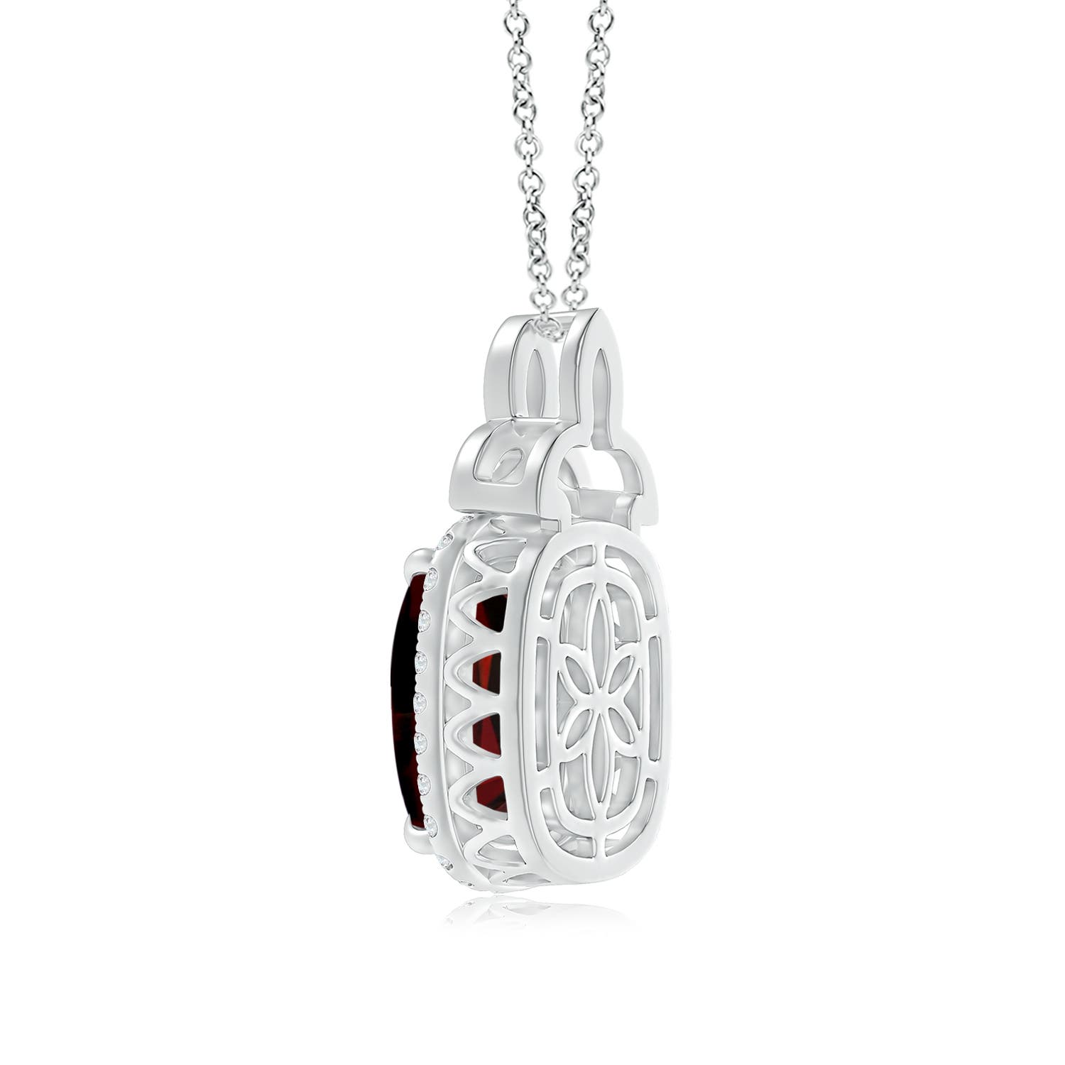 AAA - Garnet / 5.65 CT / 14 KT White Gold