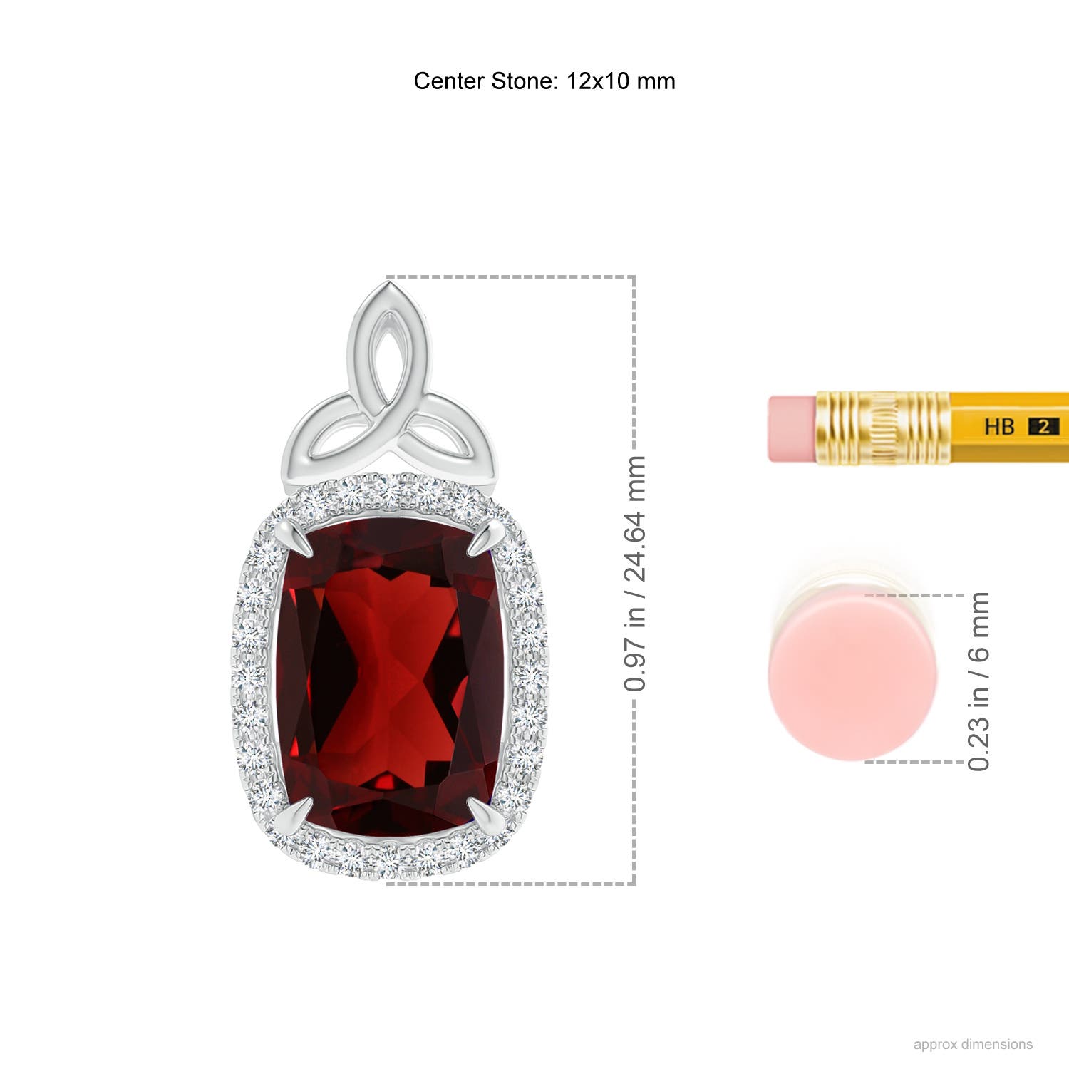 AAA - Garnet / 5.65 CT / 14 KT White Gold