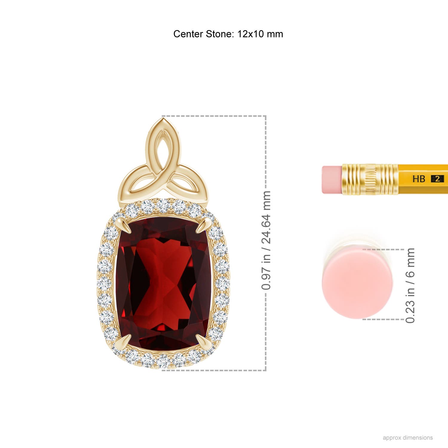 AAA - Garnet / 5.65 CT / 14 KT Yellow Gold