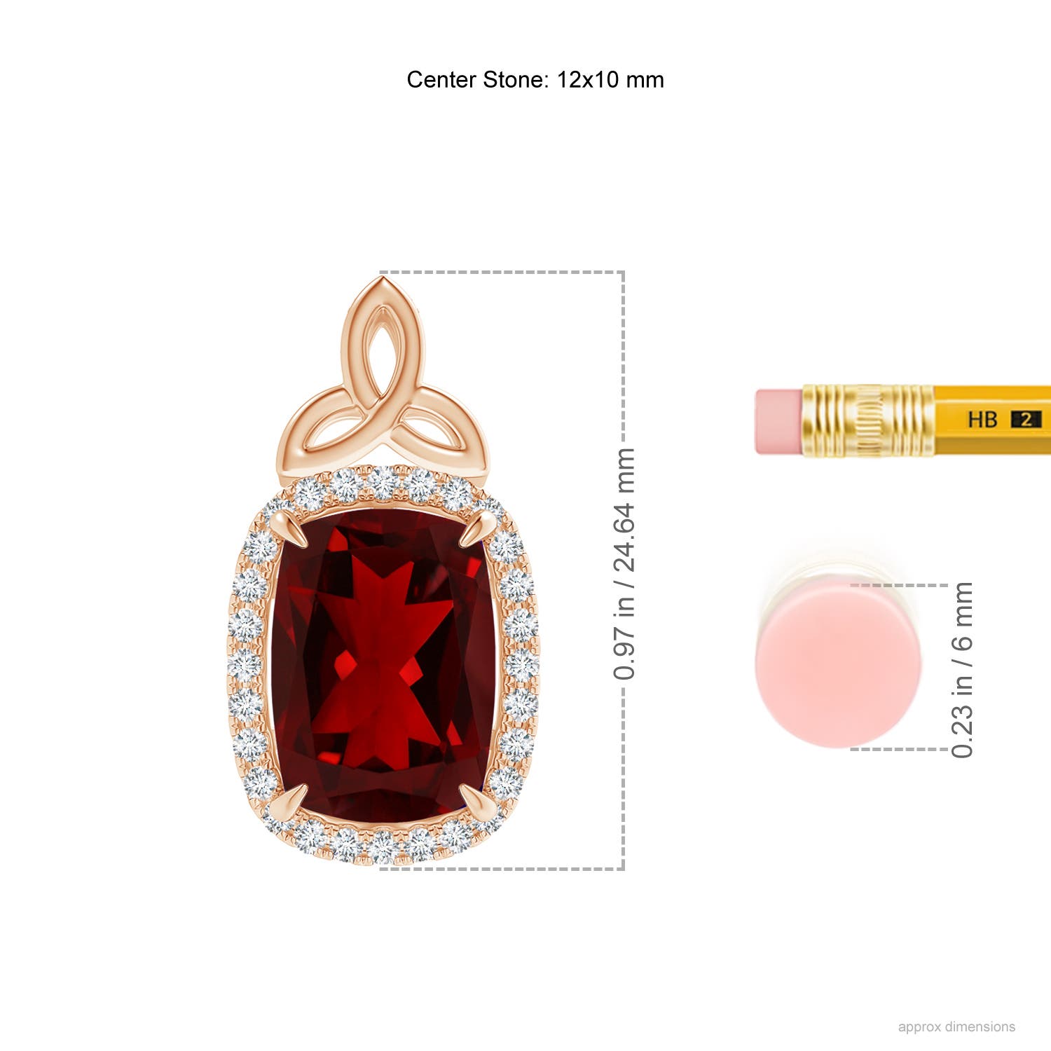 AAAA - Garnet / 5.65 CT / 14 KT Rose Gold