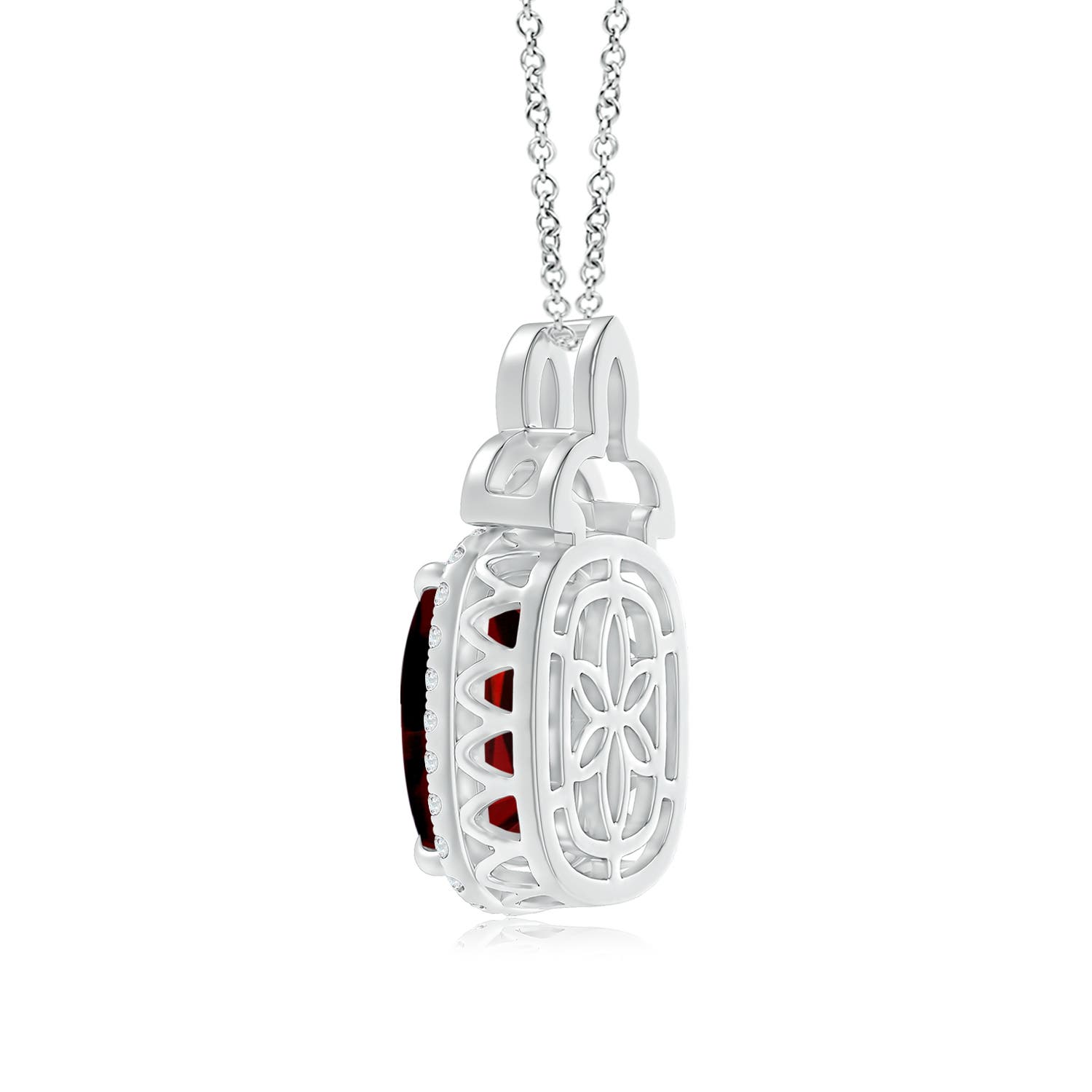 AAAA - Garnet / 5.65 CT / 14 KT White Gold