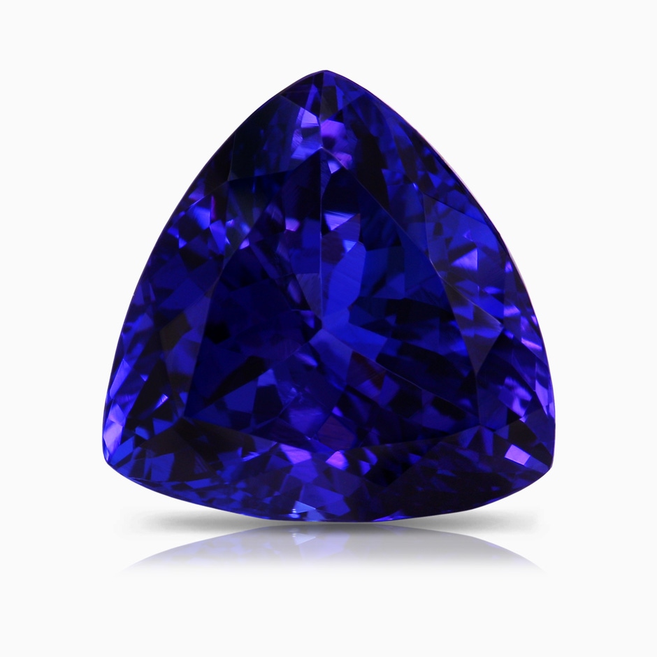 14.56x14.91x9.33mm AAAA GIA Certified Trillion Tanzanite Halo Dangle Pendant in Rose Gold stone-body