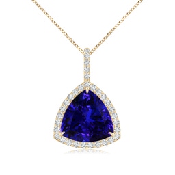 Vintage Inspired Yellow Gold Tanzanite Necklaces and Pendants